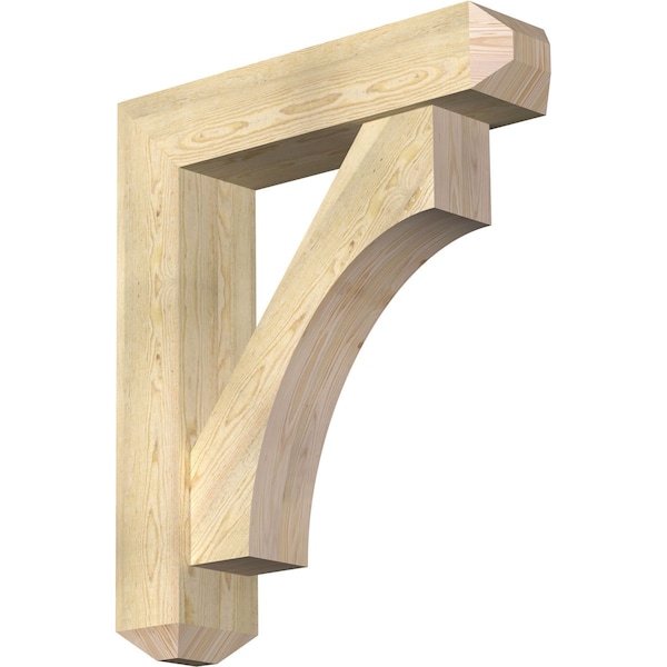 Ekena Millwork Westlake Craftsman Rough Sawn Bracket w/ Offset Brace, Douglas Fir, 8"W x 34"D x 40"H BKT0806X34X40WTL04RDF - main